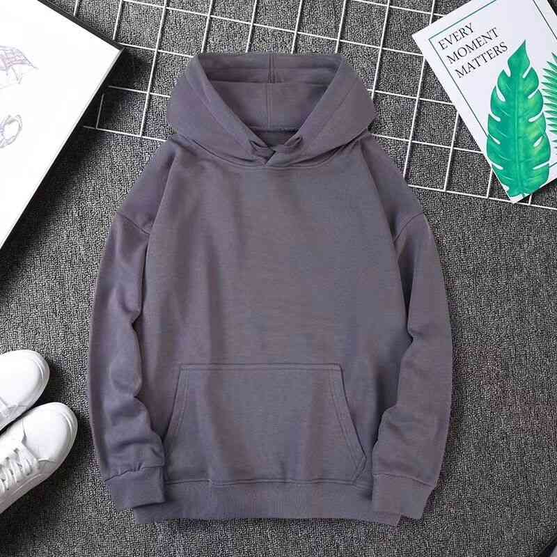 

Solid color loose cotton men's Sweater Hoodie spring and autumn thin long sleeve class group clothes sweater printing, Black