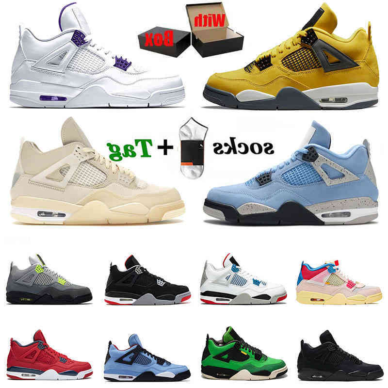 

Shoes Original Jumpman 4 Retro Shoes 4s Iv Mens Womens Sail White Off Cactus Jack Manila University Blue Court Purple Men, Bubble wrap packaging