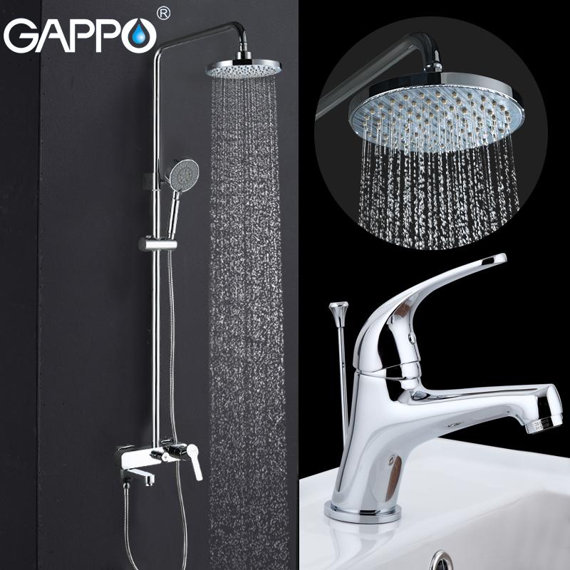 

Shower Faucets Tap Faucet Bathroom Mixer Basin Water Sink Rainfall Set Sets