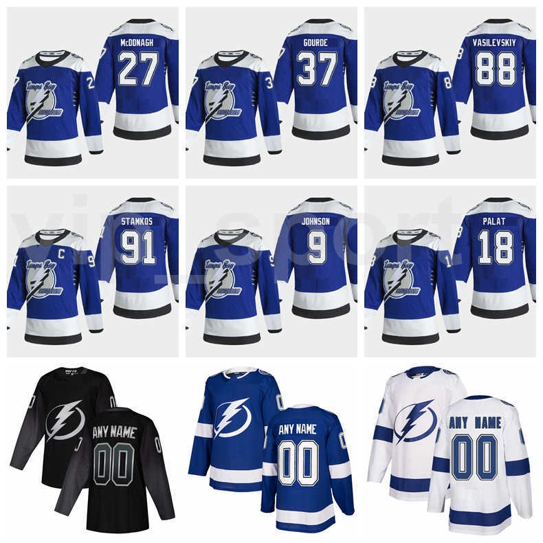 

Men Hockey Reverse Retro 27 Ryan McDonagh Jersey Tampa Bay Lightning 13 Cedric Paquette 81 Erik Cernak 14 Patrick Maroon Jack Finley Custom, Blue