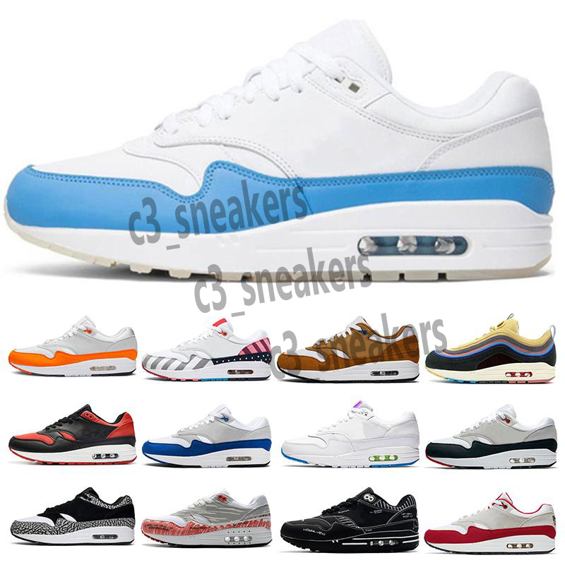 

2021 Anniversary AQUA 1 og atmos casual shoes without box 87 trainer sneaker sports shoe top quality size eur 36-45 E1, Black
