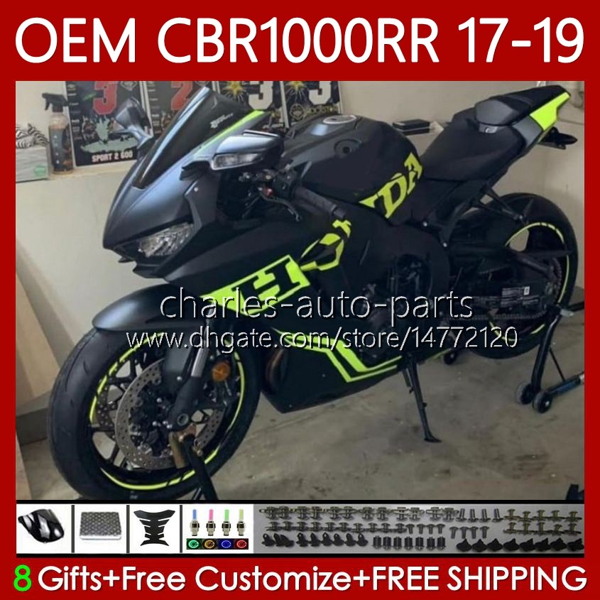 

Bodywork +Tank For HONDA OEM CBR1000 CBR 1000 RR CC 1000CC CBR1000RR 17 18 19 Body 75No.62 CBR 1000RR 2017 2018 2019 Matte Black CBR1000CC 17-19 Injection Mold Fairing, No. 1