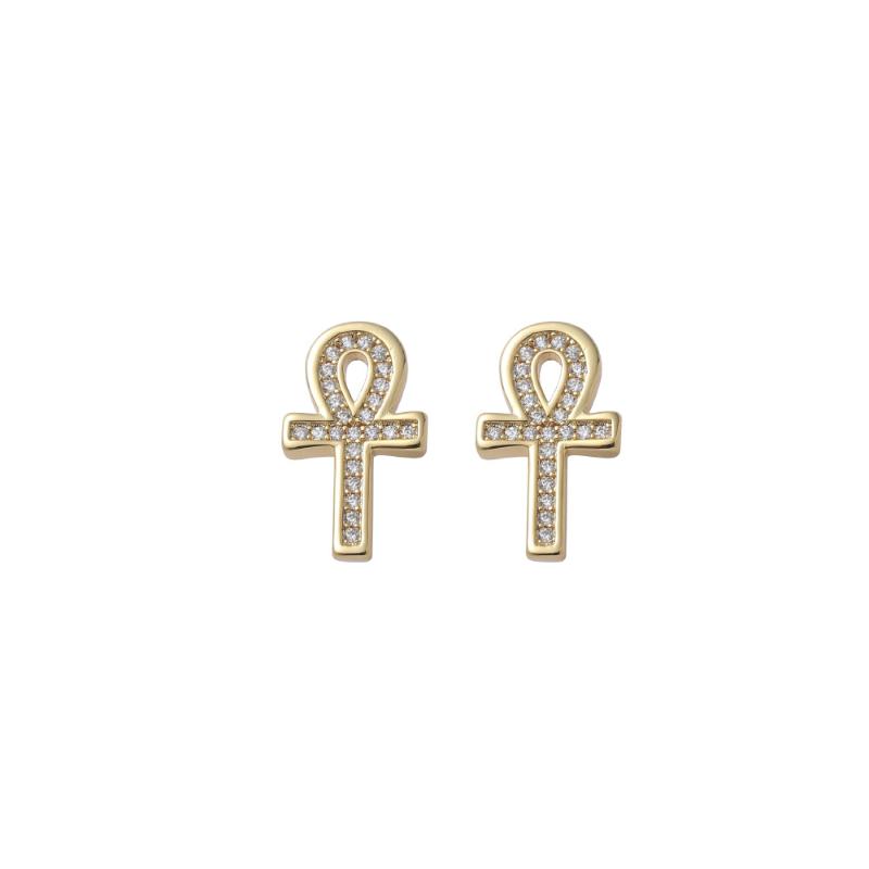 Stud DANKEYISI Woemn Shiny Crystal Earrings For Women Top Quality Cross Earring Female Lady Wedding Engagement Jewelry-image-711401336