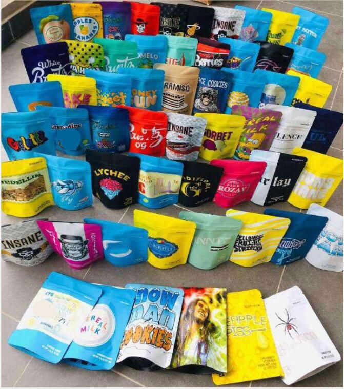 

Coo bags California SF White Runtz Collins Ave Pink Rozay The Soap Kush Animal Minntz Seed Junky Genetics Packaging JEFE BERRLES