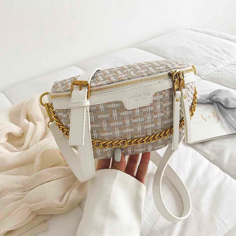 

Waist Bags For Women 2021 Pocket Chest Bag Woven Shoulder Messenger Leather Sac Main Femme Nouveau#N2