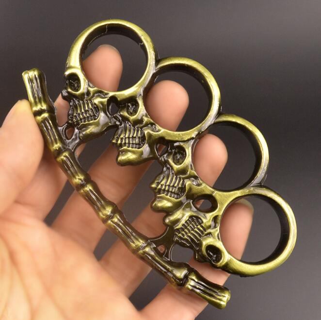 

Weight About 153g Metal Brass Knuckle Duster Four Finger Self Defense Tool Fitness Outdoor Safety Defenses Pocket EDC Tools Protective Gear