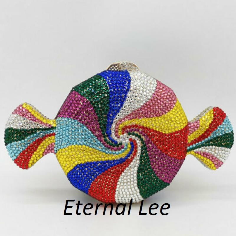 

Evening Bags ETERNAL LEE Fashion Summer Round Shoulder Bag For Women Crystal Crossbody Handbag Vacation Casual