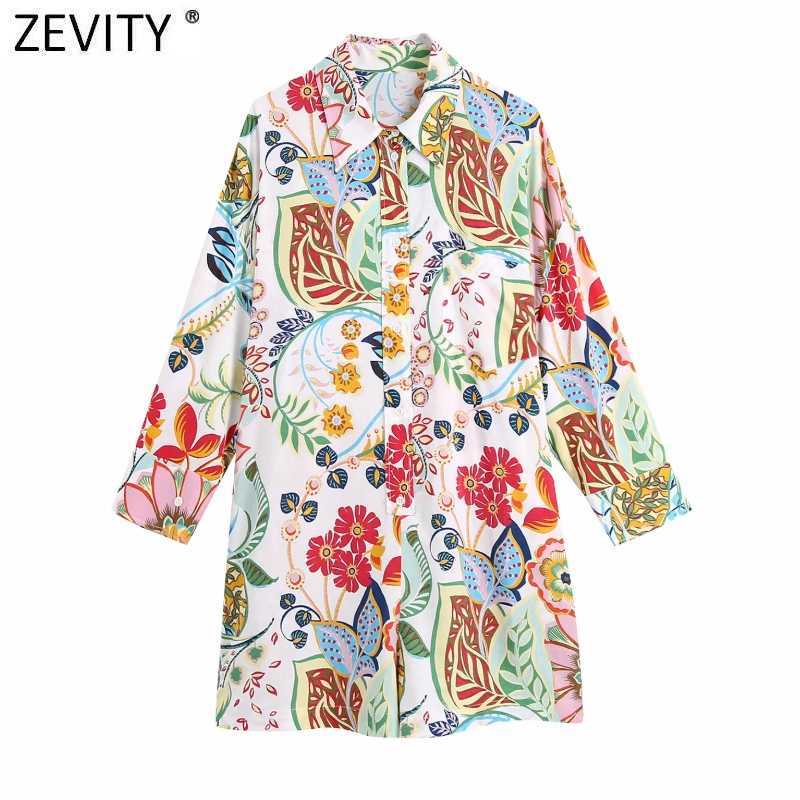 

Zevity Women Vintage Patchwork Floral Print Casual Shirt Playsuits Female Sweet Loose Shorts Siamese Chic Business Rompers P1128 210603, As pic p1128bb