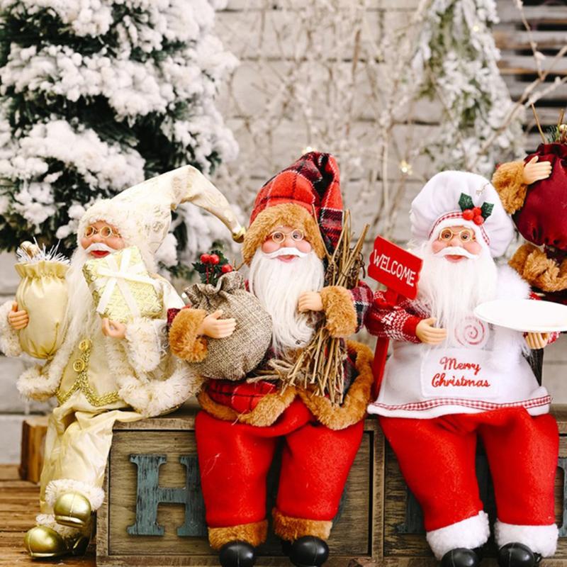 

Christmas Decorations Santa Claus Decoration Decorative Desktop Figure Portable Lifelike Doll Figurine Perfect Ornament Drop