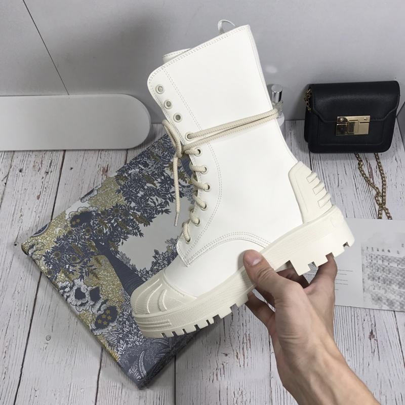 

Designer fashion best-selling women's mid-boots, real leather lace-up non-slip short boots, #1