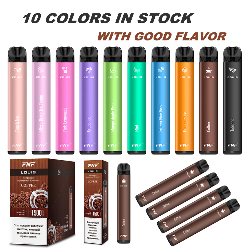 

Disposable Electronic Vapes Cigarette Vape Pen Ecigarette 850mAh Battery 5ml 1500 puffs 10 Colors With Good Flavor Wholesale vapes-pen