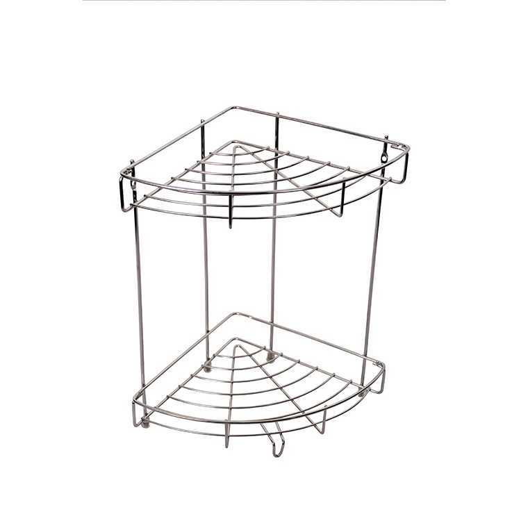 

Factory wholesale Plastic Aluminum Triangle Wall Shower Caddy Rack Bathroom Corner Shelf