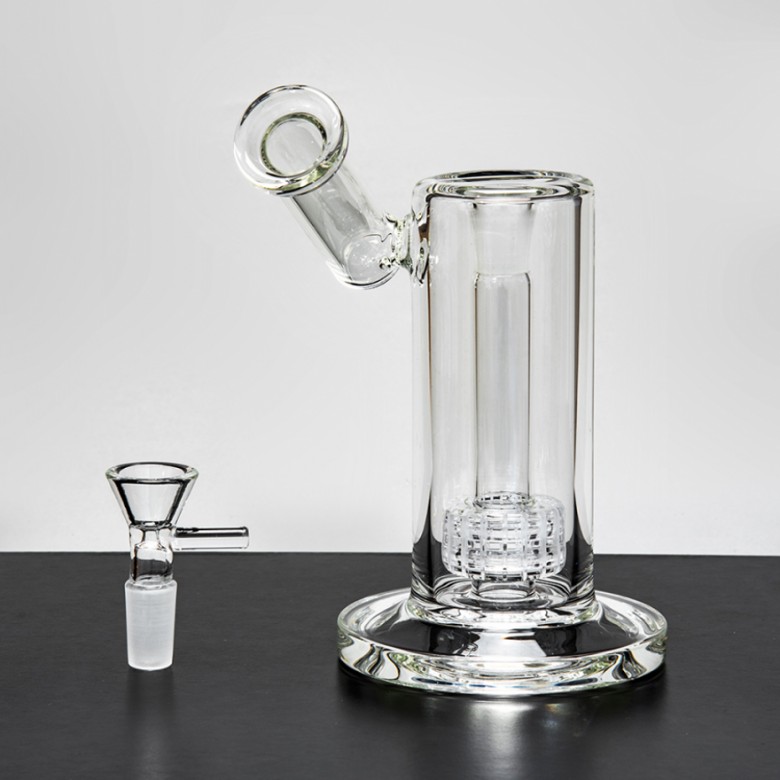 

22.5cm Tall Glass Bong Matrix Sidecar Birdcage Perc Oil Rig Thick Smoking Water Pipe Joint size14mm FY2301