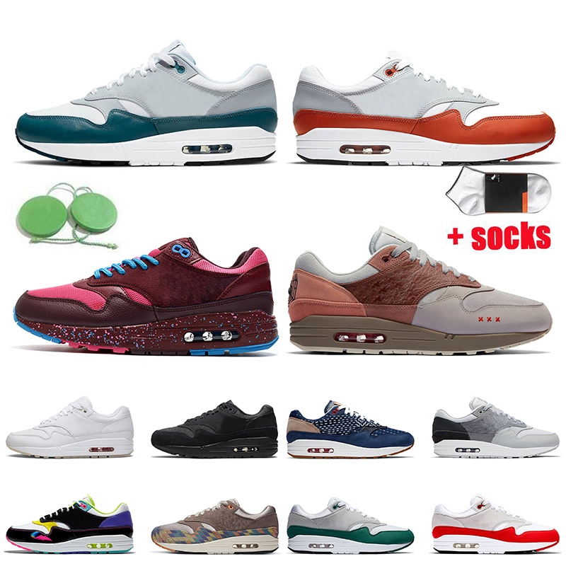 

High Quality Women Men Running Shoes 1s 1 Martian Sunrise AMS Parra Amsterdam Sneakers Dark Teal Green London Triple Black White Red Trainers, Q18 script 36-45
