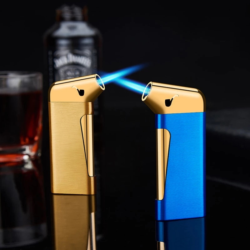 

New Creative Multifunctional Windproof Pipe Cigar Lighter Jet Compact Butane Gas Inflated Torch Cigarette Candle Lighter Gadgets