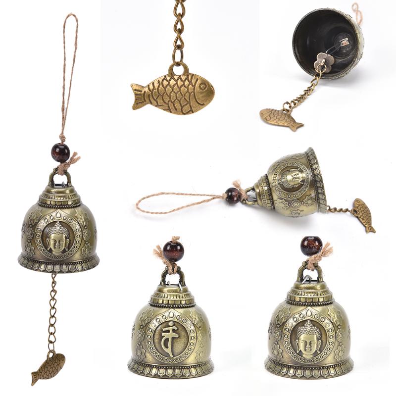 

Gift Crafts For Good Luck Lucky Blessing Feng Shui Wind Chime Buddha Statue Pattern Bell Fortune Home Car Hanging Decor Decorative Objects
