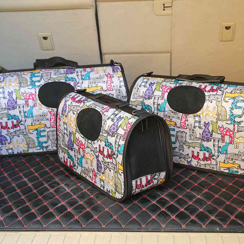 

Dog Pet Going Out Portable Double Shoulder Cat Carrying Backpack Cage Bag Space Capsule