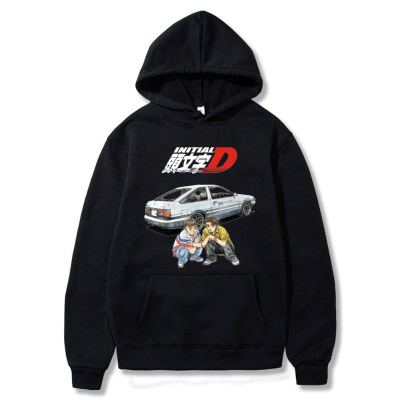 

Men's Hoodies & Sweatshirts Anime Initial D Fujiwara Tofu Shop AE86 Hoodie Men Women Japanese Trend Streetwear Fashion Man Fleece Cotton Swe, Black