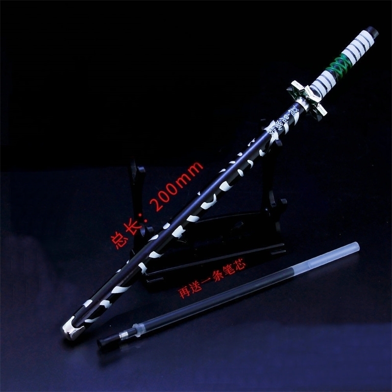 

Fashion Creative Stylus Metal Weapon Shape Demon Slayer Kimetsu no Yaiba Anime Gel Pen for Writing Stationery Office School Pen 210330