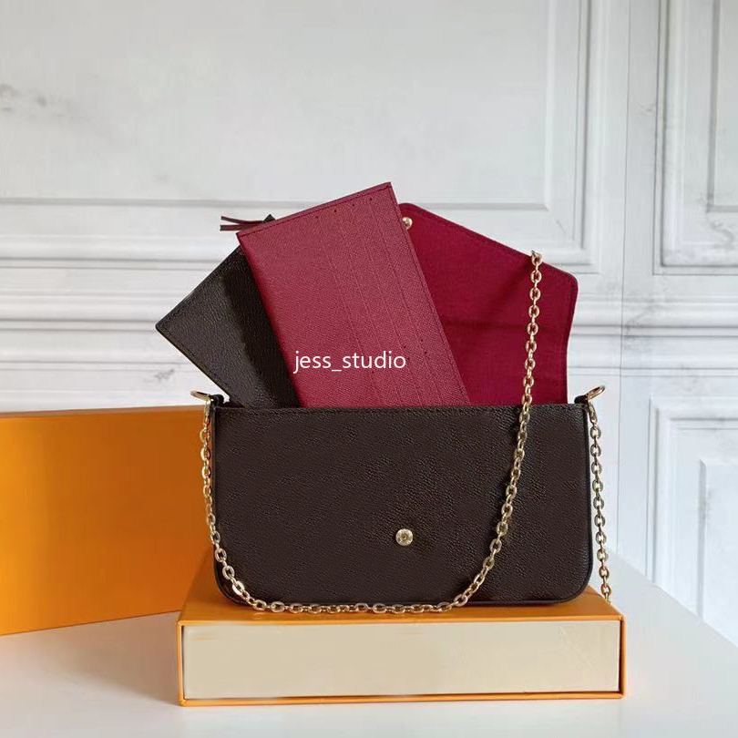 

Fashion lady wallet business one-shoulder messenger chain handbag high-quality leather square multi-color optional, Red;black