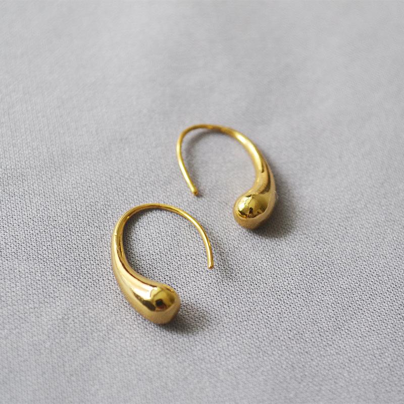 

Stud Personality Water Drop Silver Rose Gold Earrings Color Small Cute Earring For Women Girl Gifts 2021
