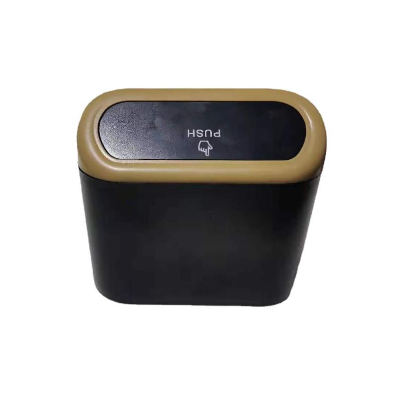 

Car Organizer Trash Bin Hanging Vehicle Garbage Dust Case Storage Box Black Abs Square Pressing Type Can Auto Interior Accessories