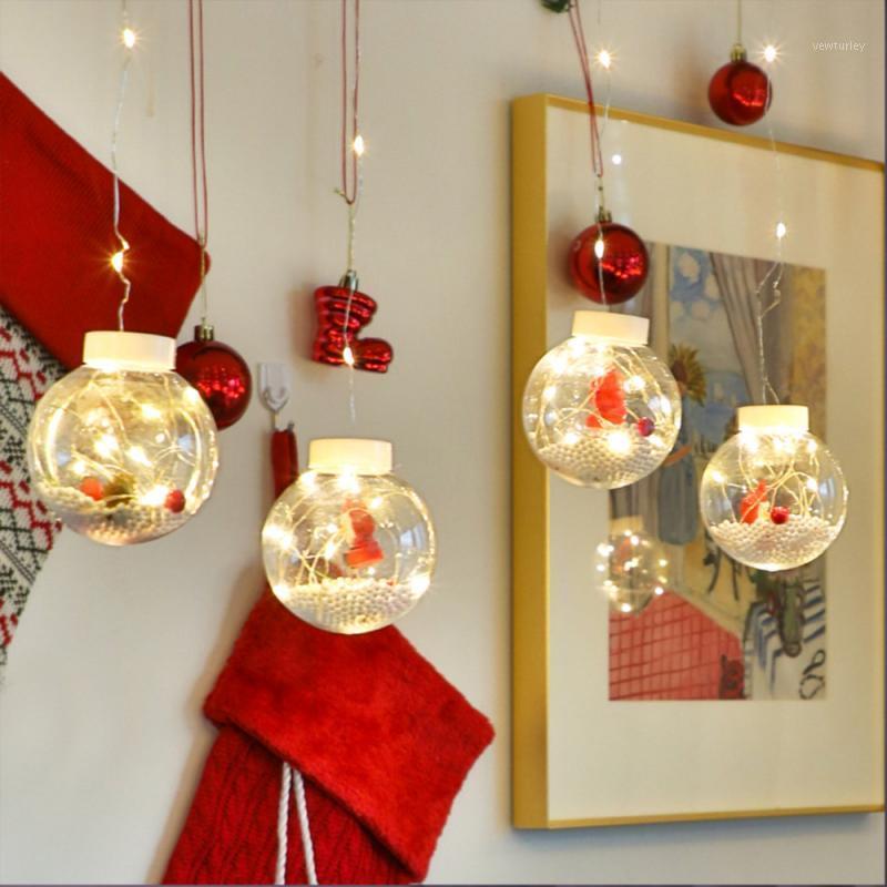 

Party Decoration Christmas Ball Ornaments LED Transparent Lights String Copper Wire Room Navidad Wholesale