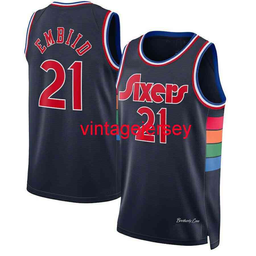 

Men Women Youth Joel Embiid #21 2021/22 Swingman Jersey Embroidery Basketball Jerseys -5XL 6XL, Navy