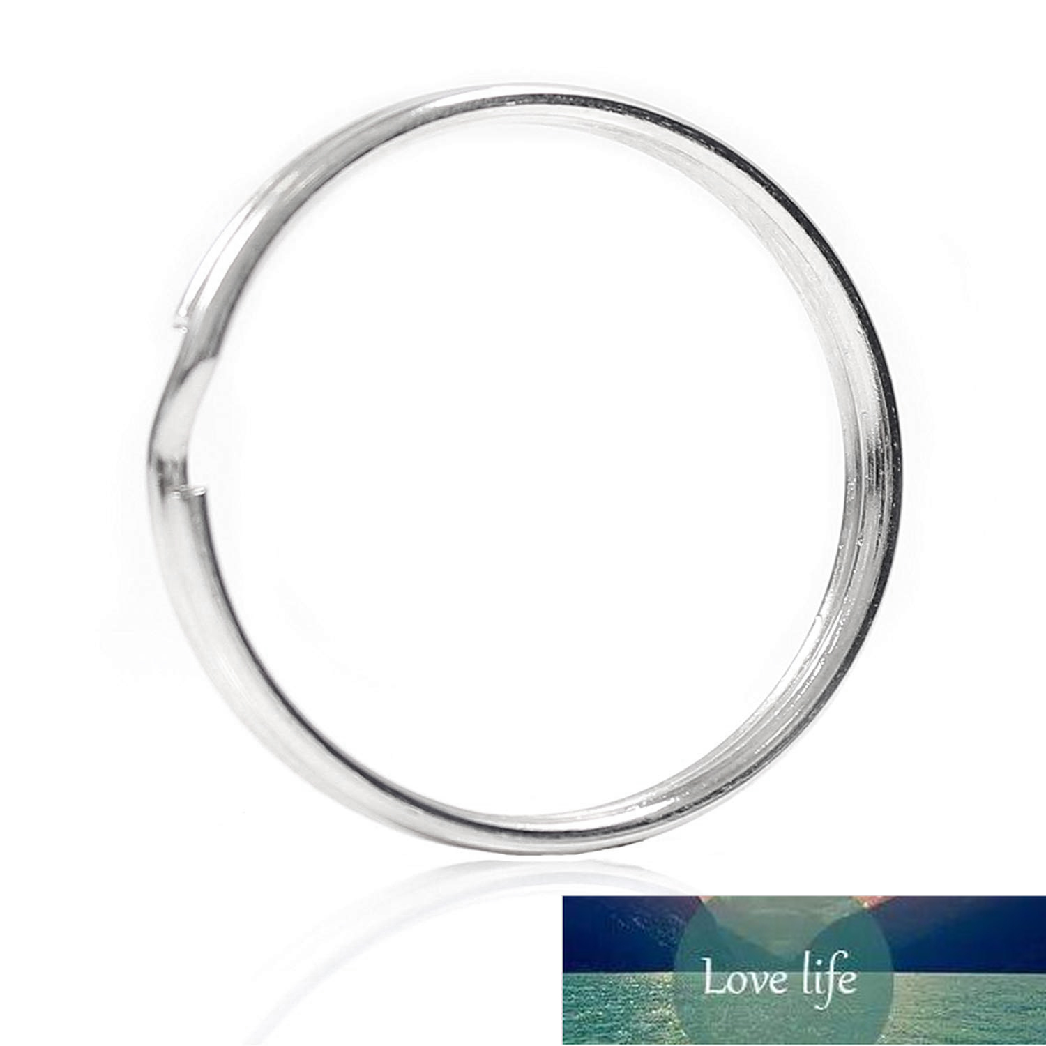 

10X Quality 50Mm Keyring Split Ring Set Heavy Duty Large Nickel Key Loop Sprung Hoop