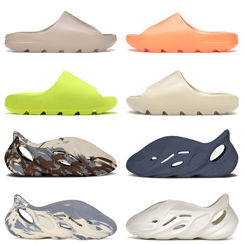 

Brand Discount 2021 Slides Slippers Runner Sandals slip-on For Mens Women Kid Enflame Orange Desert Sand Beige Designer Flip Flops pantoufle 32-47, B20 kids foam runner 32-35