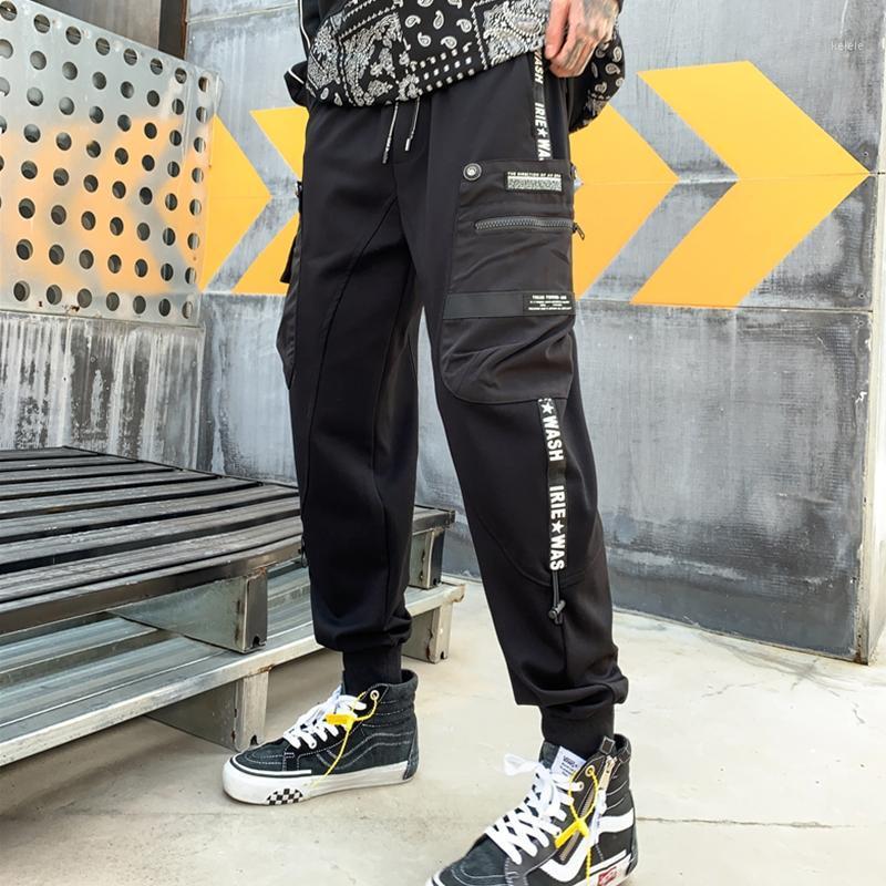 

Men's Pants Streetwear Black Mens Harem Joggers Men Cargo 2021 Hip Hop Casual Pockets Sweatpants Male Oversized Fashion Trousers