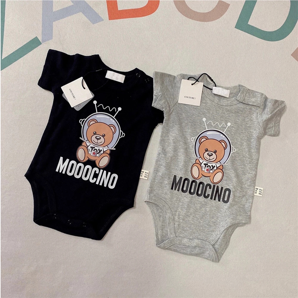 

Designer Newborn Baby One Piece Rompers Black Boy Girl Teddy Toy Bear Clothes Girls Crawling 0-24M Roupa De Bebe