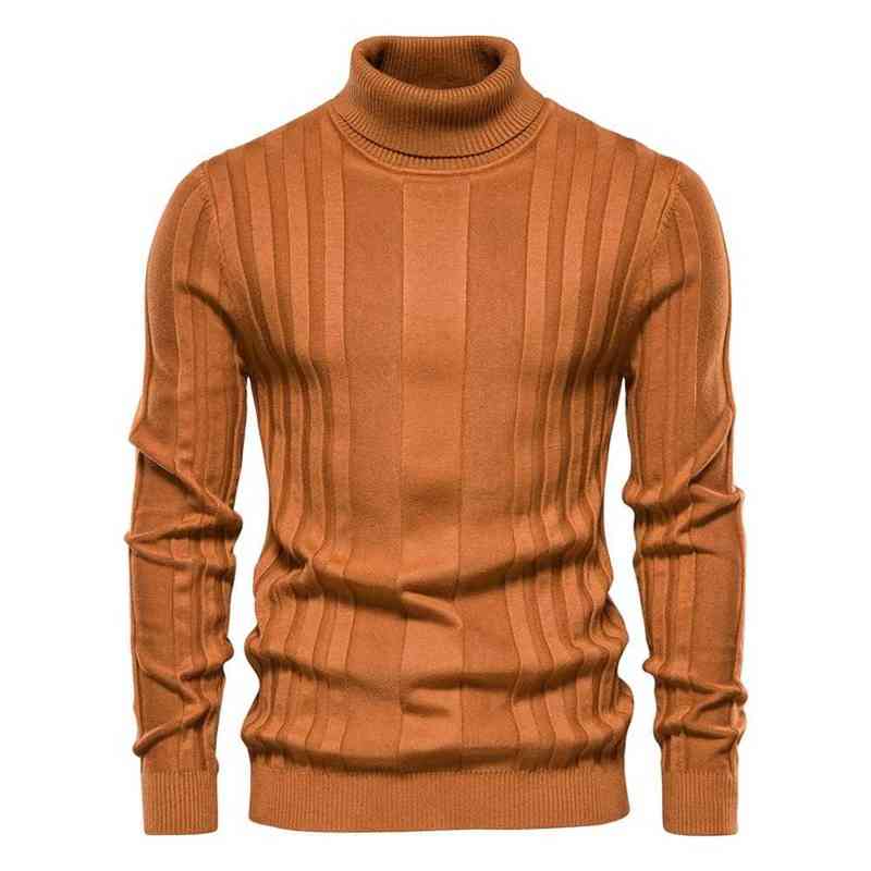 

Cable Knit Sweater Men Autumn Winter Turtleneck Sweaters High Neck Thin Long Sleeve Shirts Fashion Clothing Pullovers, Yellow