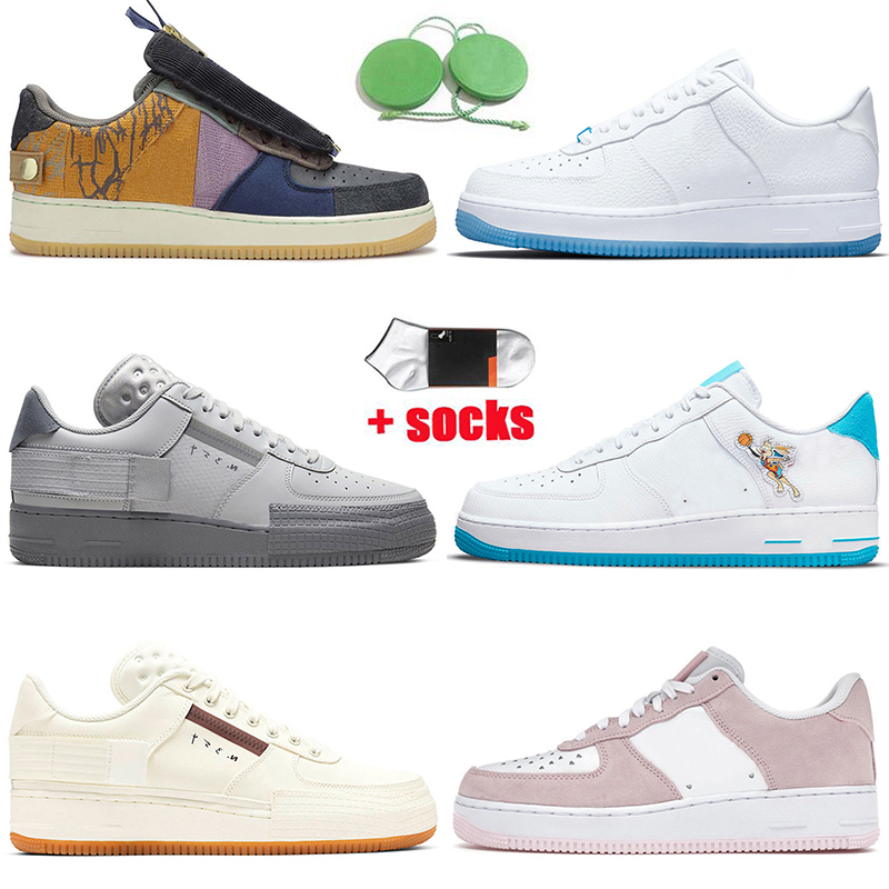 

Trainers Womens 1 Top Quality Mens Running Shoes Airforce LX UV Reactive Toon Squad Light Bone All-Star Univeristy Gold Valentine's Day Love Letter Sneakers, #2 black orange 36-45