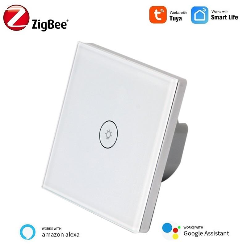 

Smart Home Control ZigBee Wall Touch Switch 86 EU Standard 1/2/3 Gang Light Switches For Tuya Life Support Alexa Google