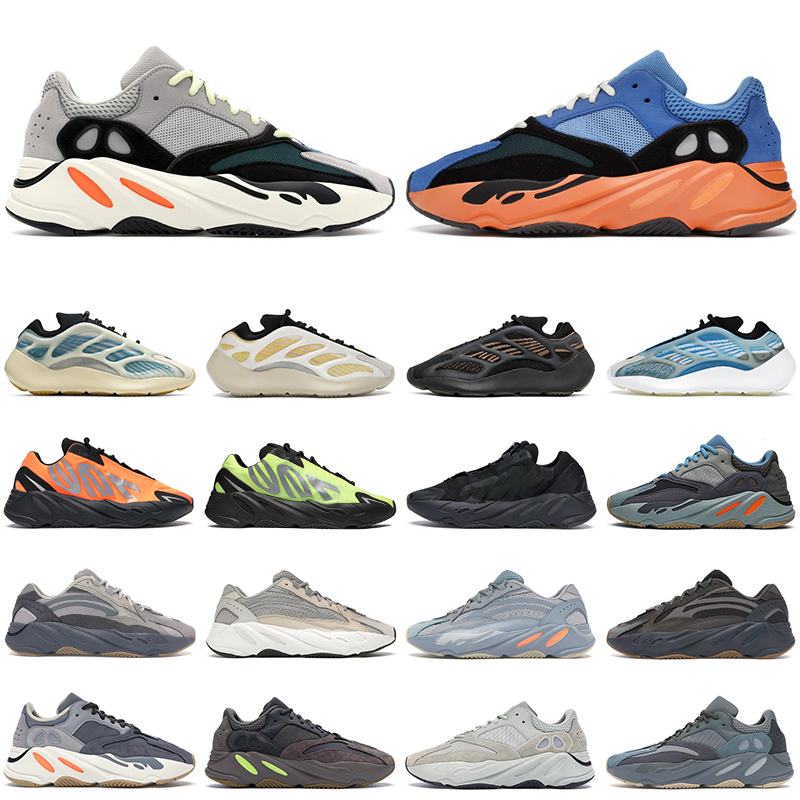 

Kanye 700 men women running shoes fashion trainers Bright Blue Cream Static Sun Solid Grey Safflower Kyanite Inertia mens sports sneakers with box, #20