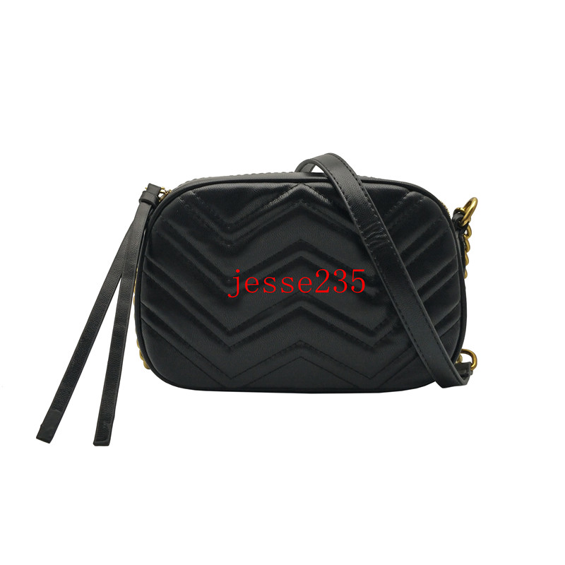 

Fast delivery High Quality Fashion Shoulder Bags Women Handbags Famous Gold Chain Crossbody Soho Bag Disco S Purse Wallet 21cm, Red