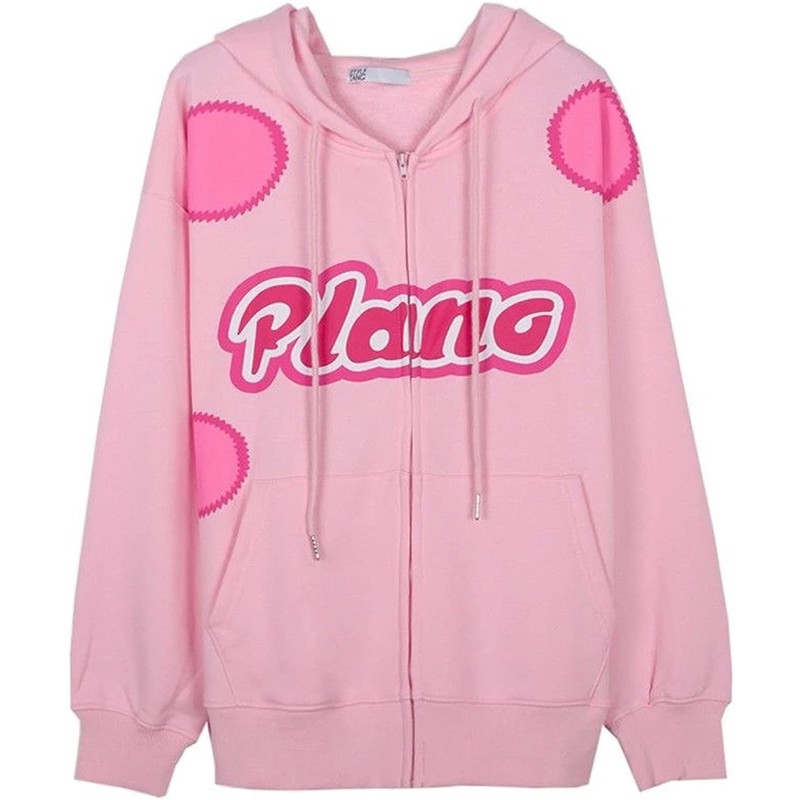 

Pink head Halloween ladies 3D printed zipper hooded sweater jacket sports autumn and winter regular jacket loose sports streetwear long slee, Black