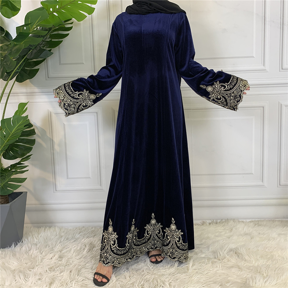 

Eid Abaya Dubai Muslim Long Arabic Hijab Velvet Dress Turkey Islam Clothing Dresses Abayas For Women Vestidos Robe Longue Femme