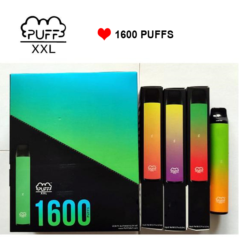 

Wholesale Puff XXL Disposable Vape Pen e cigarette starter kit 1600+ Puffs 30 colors Vaporizers Device Cartridges 6.5ml Pre-Filled 1000mAh B