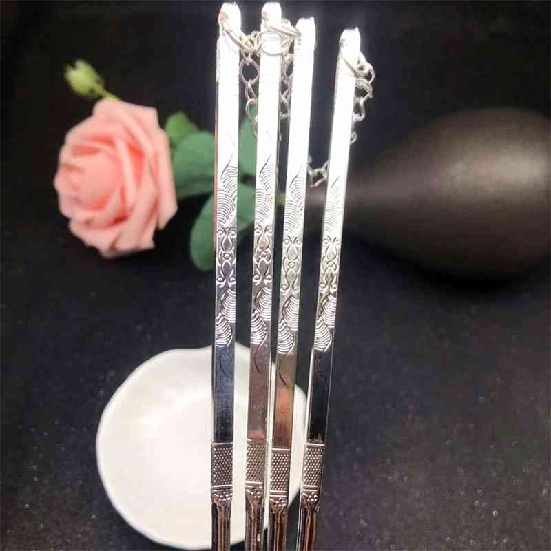 

Silver ion plated bowl spoon silver chopsticks
