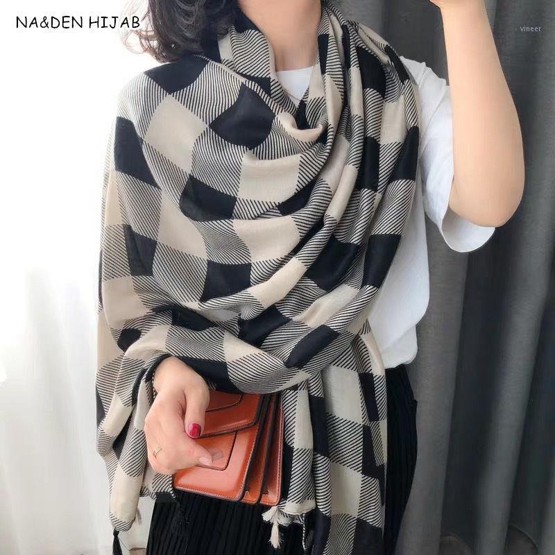 

Scarves Design Plaid Viscose Tassel Scarfs High Quality Muslim Women Hijab Lady's Fashion Wrap Shawl 10pcs/lot Fast, Blue;gray