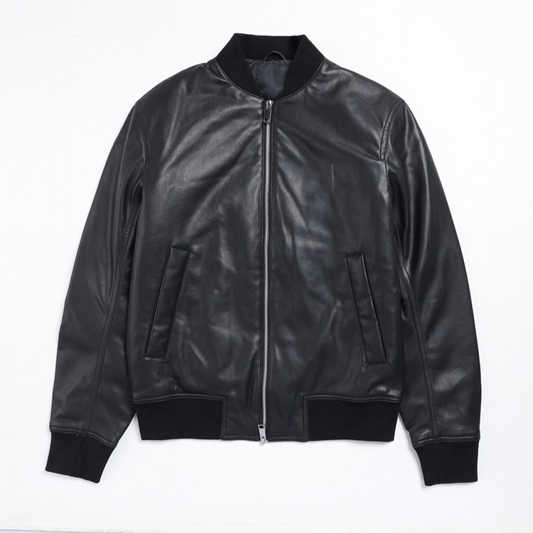 

Men's Fashion Simple Baseball Collar Jacket Outer Leather Clothing, xqnm724 2115, Postage