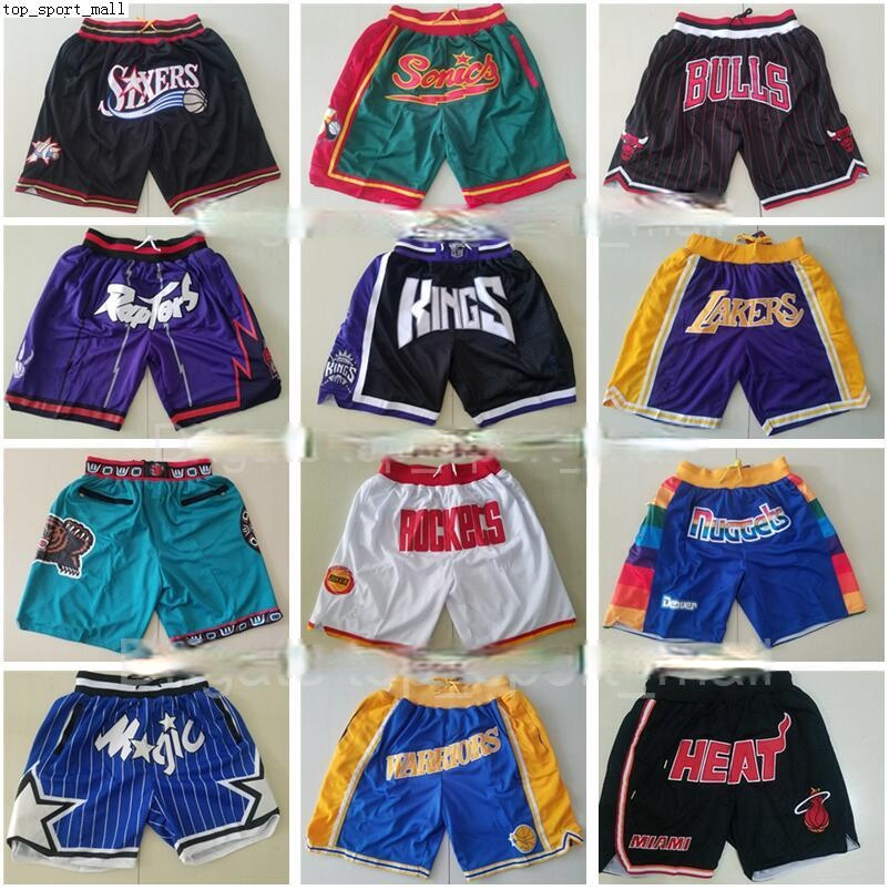 

2021 Just Don Sport Shorts Hip Pop Pant With Pocket Zipper Sweatpants Blue White Black Red Pink Mens Stitched Team Basketball Short