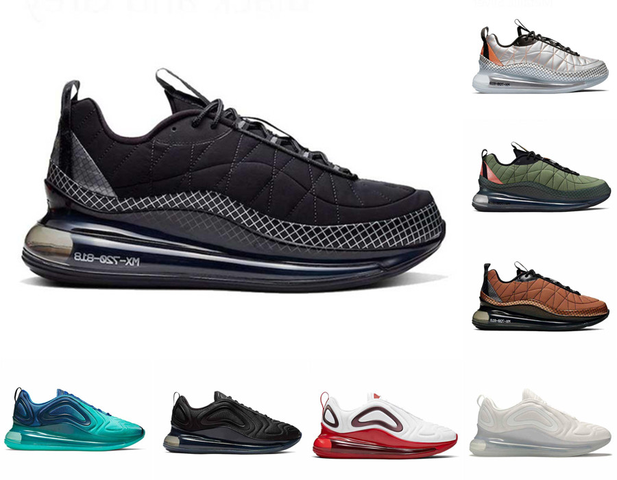

Wholesale fashion Bubble Pack MX 720-818 Cushions Running Shoes For Men Women Oreo Yellow Accents Black Grey BE True 720s Trainers Sneakers