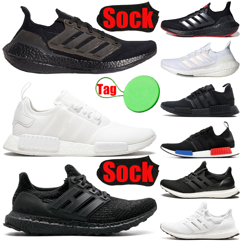 

With Sock Tag 2021 ultraboost ultra boost 21 nmd r1 4.0 running shoes men women triple black white ultraboosts mens womens trainers sports sneakers runners, #19 pink 36-40