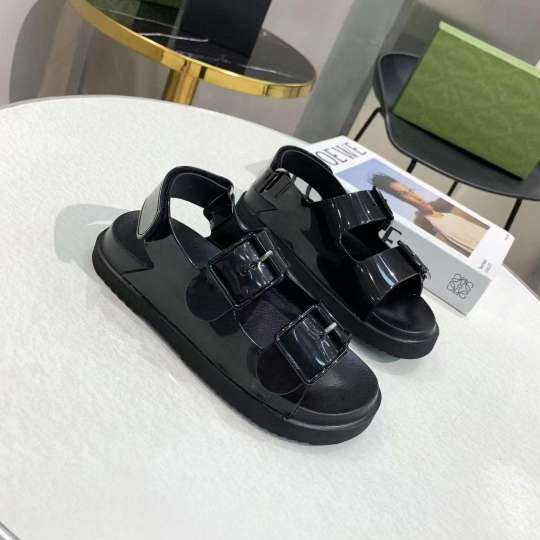 

2021 top designer luxury women sandals fashion summer ladies flats beach slippers lastest woman casual slides with box large size 35-46