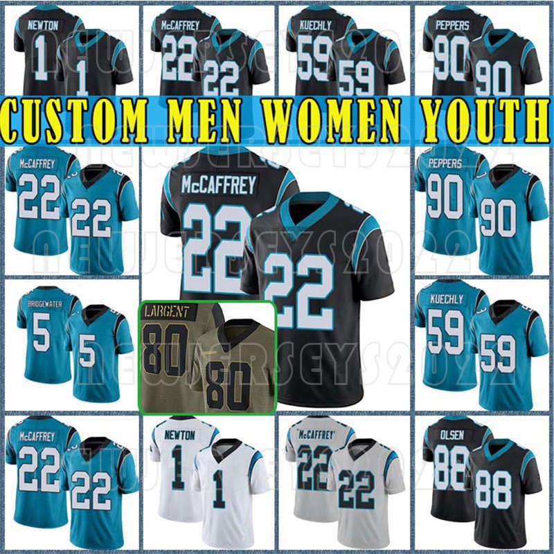 

2 DJ Moore custom Men 8 Jaycee Horn 22 Christian McCaffrey Bridgewater Jersey 53 Brian Burns Donte Jackson Cam Newton Kuechly Terrace Marshall Jr Derrick Brown, Custom women (heibao)