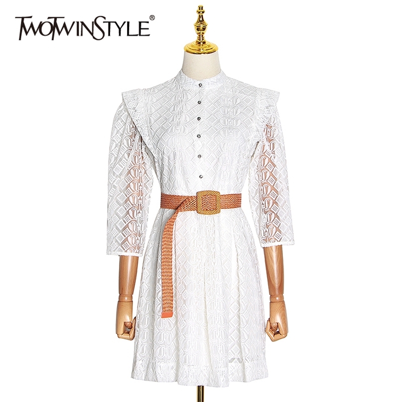 

Elegant Plaid Women Dress O Neck Lantern Long Sleeve High Waist With Sashes Mini Ruched Dresses For Female Clothing 210520, Black