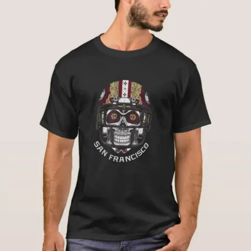 

Helmet Skull Men' 3D Printed T-shirt Visual Impact Party Top Punk Gothic Round Neck High Quality American Muscle Short Sleeve, Picture 2